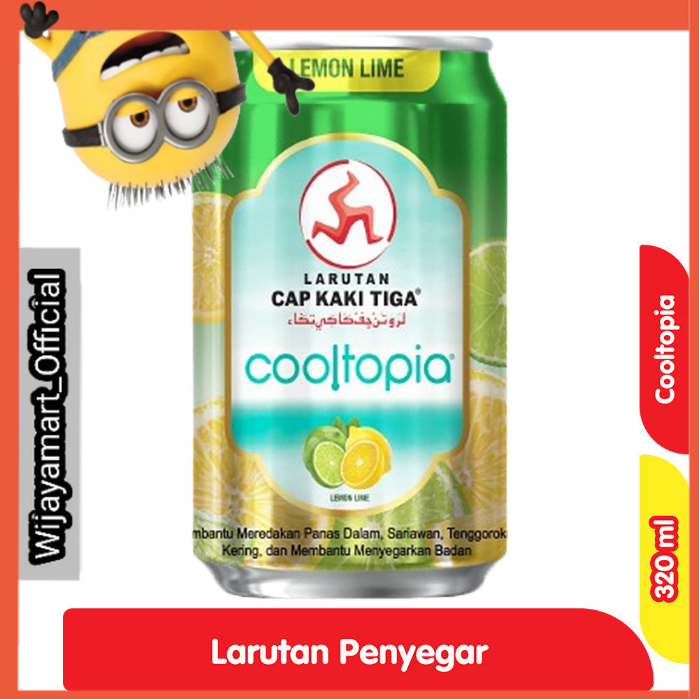 

Cap Kaki Tiga Cooltopia Larutan Penyegar Lemon Lime Kaleng 320 ml