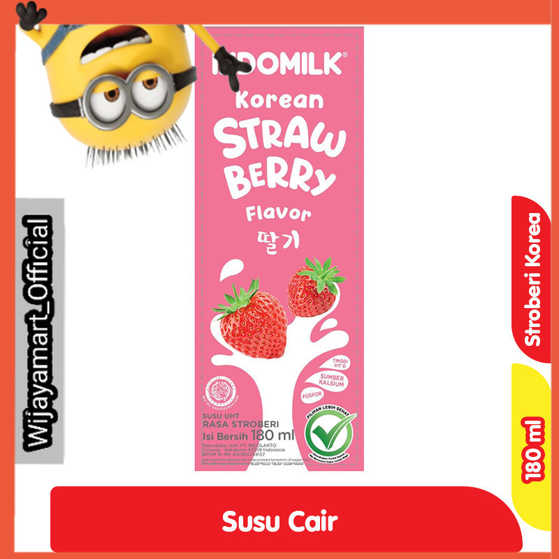 

Indomilk Korean Susu UHT Stroberi Kotak 180 ml