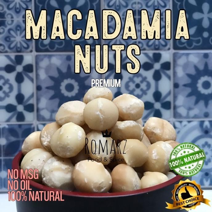 

terbaru kacang macadamia mentah utuh premium 200gr | raw macadamia nut 200gr