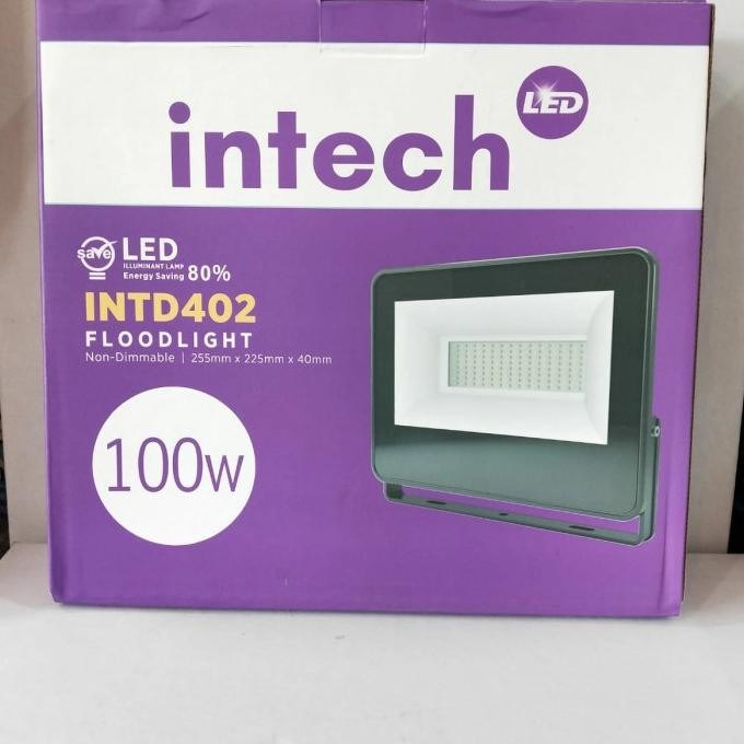 lampu tembak LED 100 watt intech INTD402/lampu sorot 100 watt putih