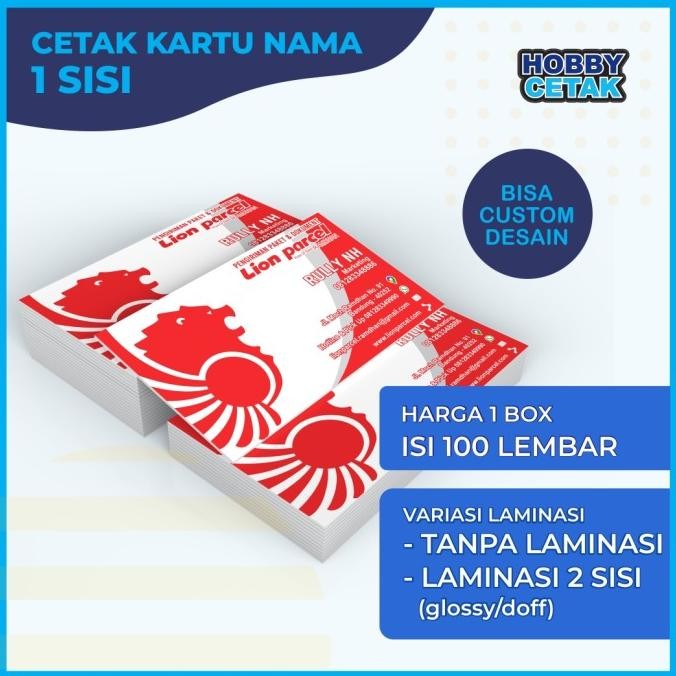 

Sale Cetak Kartu Nama 1 Sisi (1 Box / 100 Lembar)