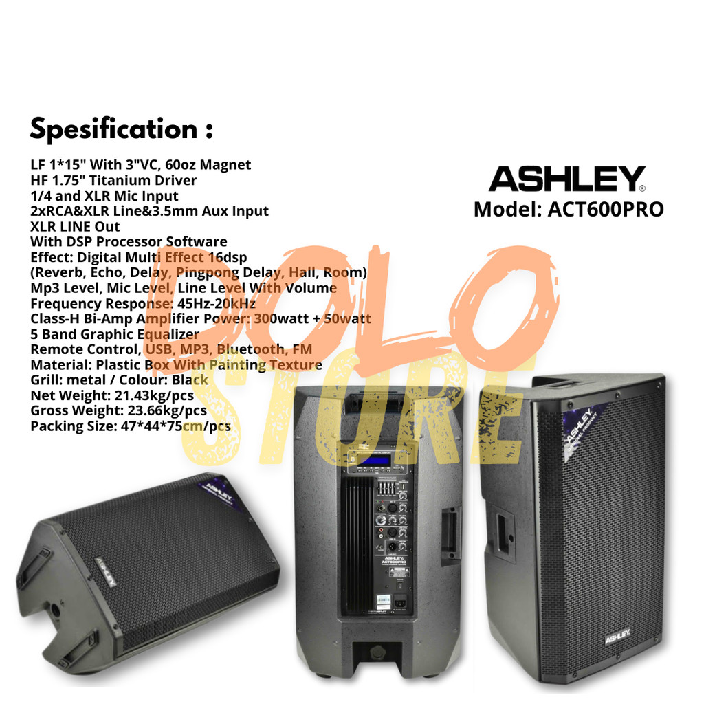 ORIGINAL ACTIVE SOUND SYSTEM ASHLEY ACT600 PRO