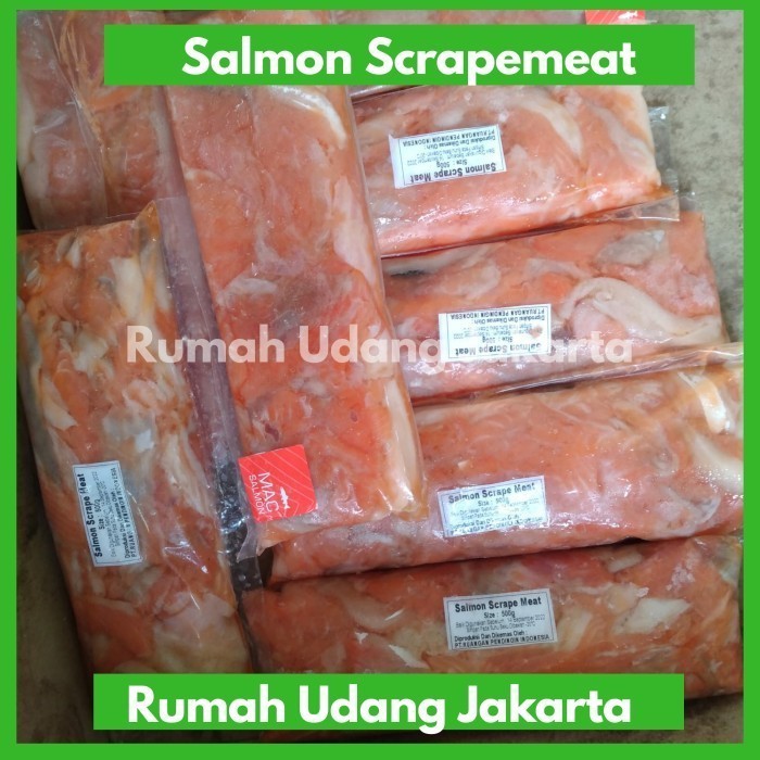 

Salmon Scrape Meat Frozen / Tetelan Salmon / Salmon Mpasi 500 Gr