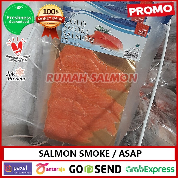 

Salmon Smoke Asap Kirimi 150Gr/Ikan Salmon Fillet/Salmon Asap Kirimi