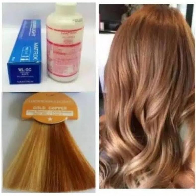 Cb - Cat Matrix Wonderlight Gold Copper + Oxydant 135Ml (1Paket) Pewarna Rambut Wonder Light
