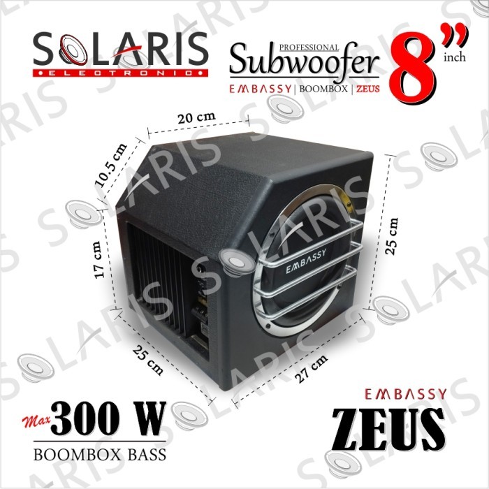 SUBWOOFER AKTIF 8 Inch BOOMBOX EMBASSY ZEUS