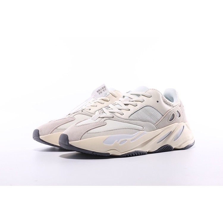 Yeezy Boost 700 V1 Sepatu Pasangan Kasual Olahraga Sejuk Serbaguna Nyaman Putih Garam 36-45 |C6E7677