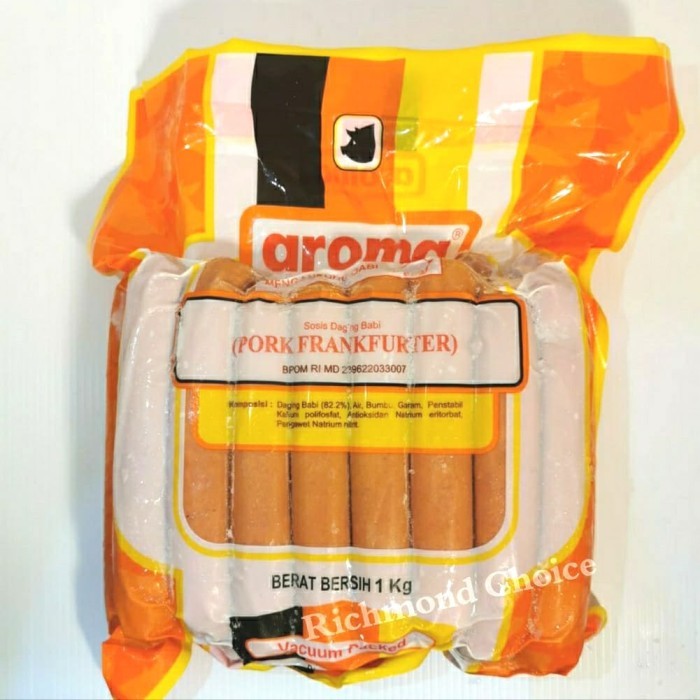 

Pork Frankfurter Aroma 1 Kg / Sosis Babi Aroma 1 Kg
