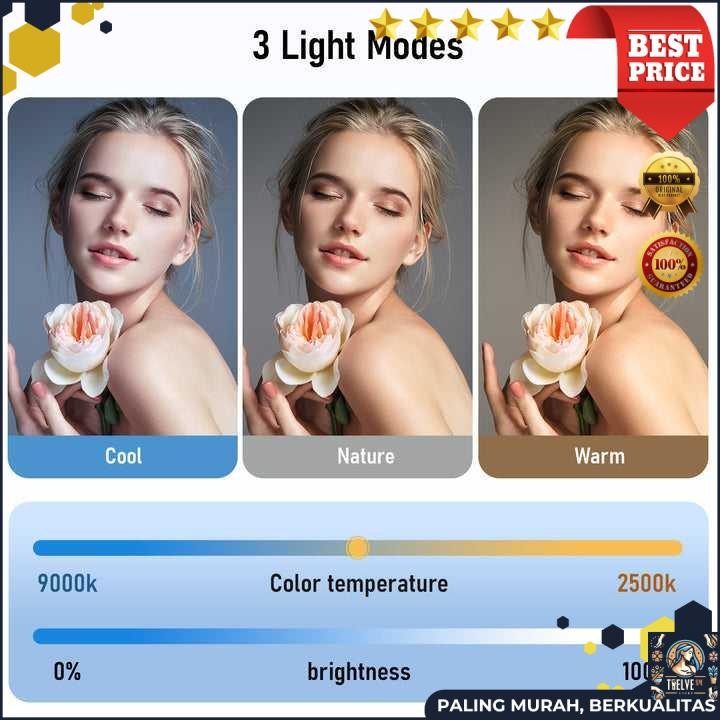 

Paling Laku TELESIN Lampu Fill Halo Ring Light Adjustable Flip Magnetic MagSafe - P5-BGD-01 L3DLp