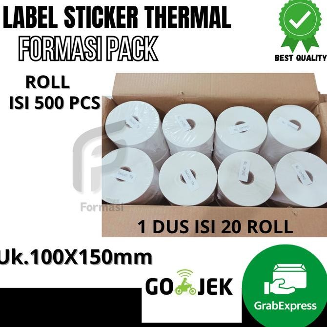 TERBARU - Kertas Thermal 100x150 mm UNO-BOLD Roll isi 500 ( 1 dus 20 pack )