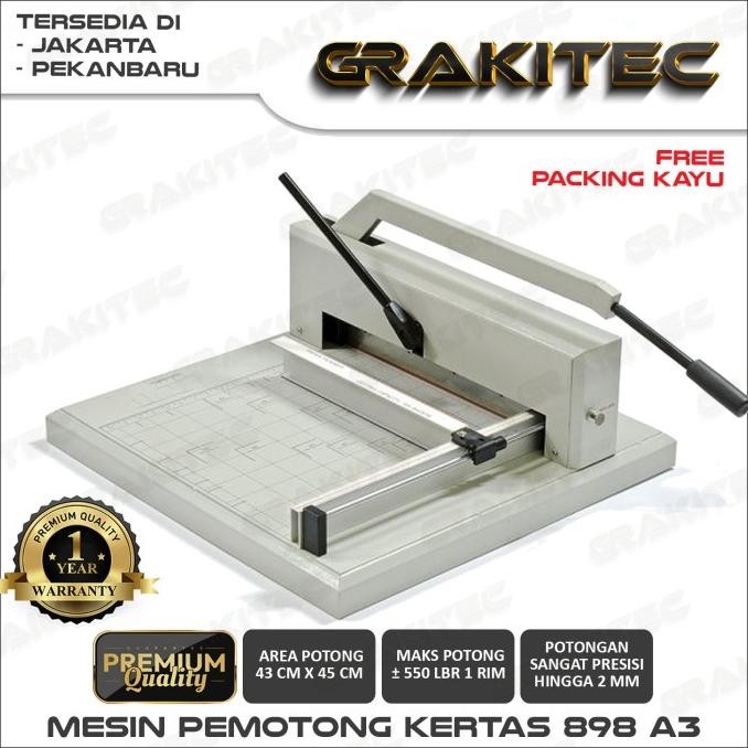 

TERLARIS - Mesin Pemotong Kertas 898 A3 ( Upgrade dari Seri 888 ) + Kaki Meja
