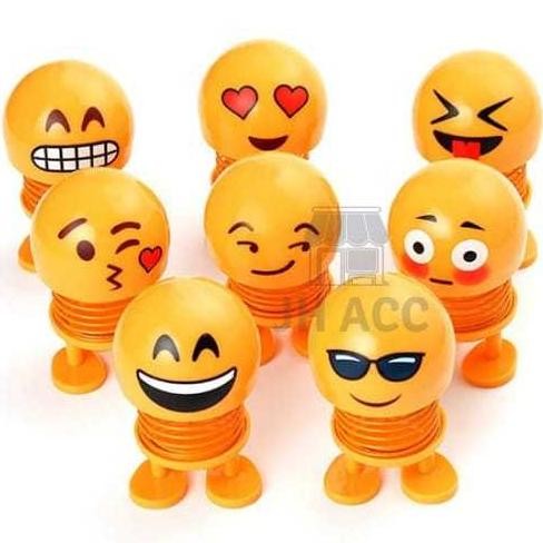 Qw-7 Jh Acc Panjangan Mobil Emoji Emotion Lucu Penghias Mobil Boneka Emoji Mobil Dashboard Berkualit