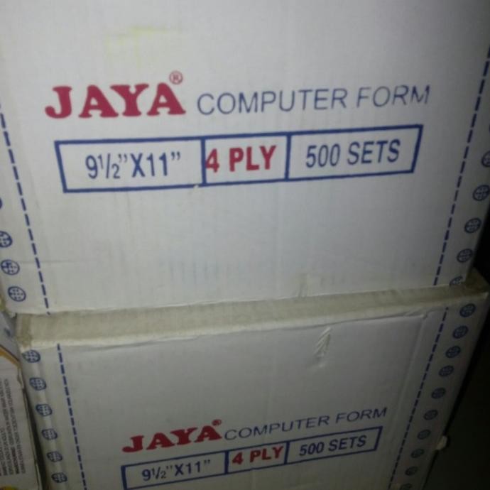 

TERMURAH - Continuous form 9.5X11 4 ply HVS karbon putih JAYA