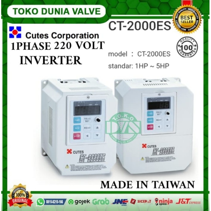 INVERTER CUTES TYPE CT-2002ES-A75-0.75KW/1HP/1PHASE - MADE IN TAIWAN
