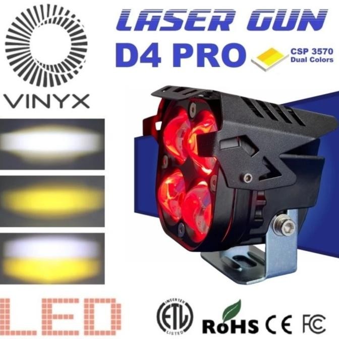 Lampu Tembak Sorot Laser Gun LED Vinyx D4 Pro Demon Devil Eye Merah