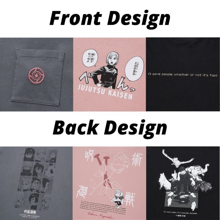 Uniqlo X Jujutsu Kaisen Batch 1 T-Shirt Ut Manga Original Indonesia Terbaru