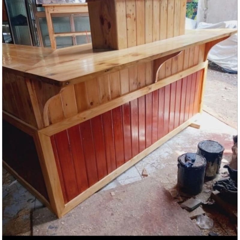 Meja Kasir 3,5 Meter | Meja Bar 3,5 Meter | Meja Kasir Warung Letter L | Meja Bar Cafe | Meja Bar Le