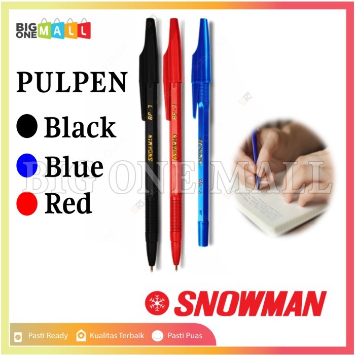 

Terbaru Pulpen Snowman BP 7, Ballpoint Pen Snowman, Alat Tulis Kantor, Sekolah 100% ori