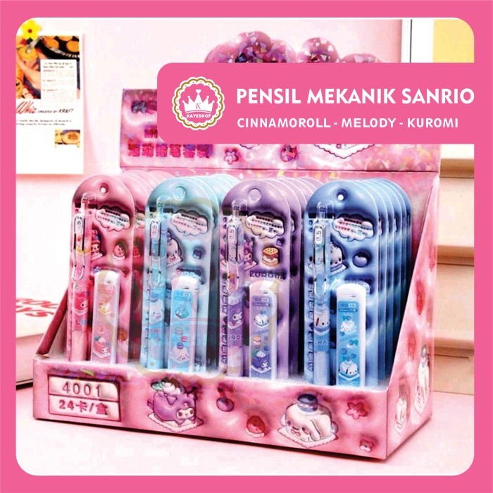 

Terbaru Pensil Mekanik Sanrio Dapat Refill 1 Box Isi 0.5 mm Mechanical Pencil Cetek Anak Sekolah
