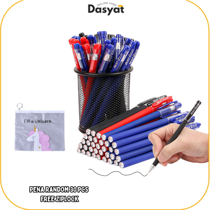

Terbaru 30 Pcs Pena TST Alat Tulis Sekolah kantor Perlengkapan Pulpen Menulis Ziplock Unicorn