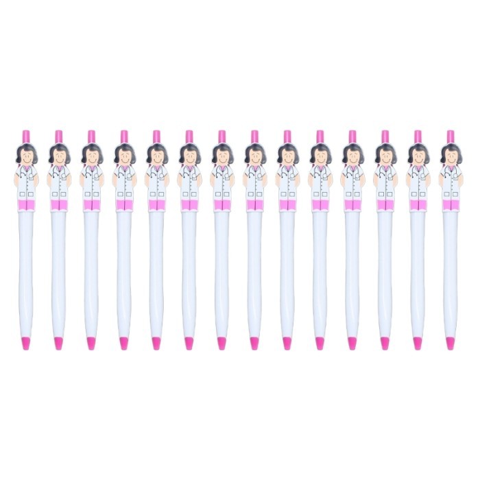 

Terbaru 14Pcs Retractable Ballpoint Pen Doctor Nurse Ballpoint Pen Office Writing Pen Smooth to