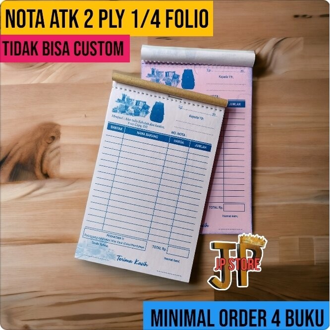 

Terbaru NOTA TOKO ATK ALAT TULIS KANTOR ATAU FOTO COPY 2 PLY 1/4 FOLIO - SIAP KIRIM 100% ori