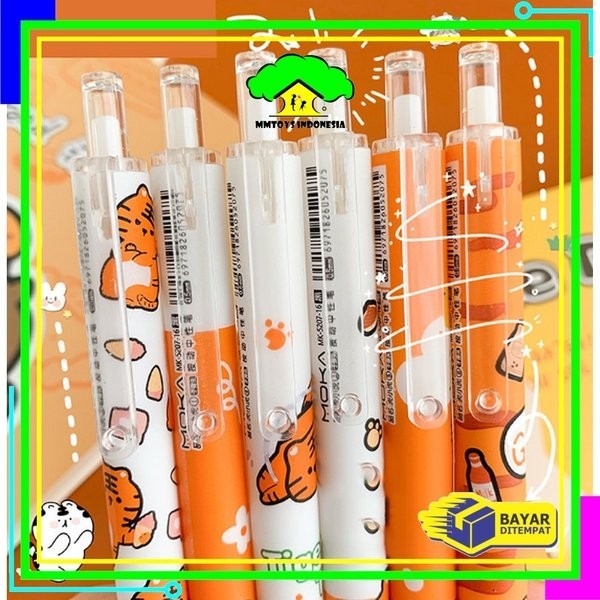 

Terbaru MI-A43 Pulpen Mekanik Pen Gel 6PCS Motif Cartoon Pena Bolpoint Stationary Alat Tulis Pelajar