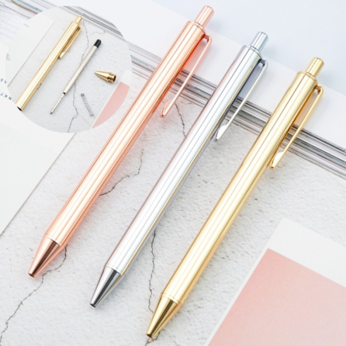 

Terbaru 1pc Pulpen Roller Mewah Bahan Metal Untuk Sekolah Kantor 100% ori