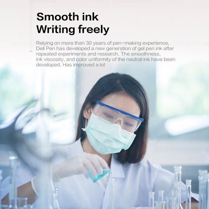 

Terbaru deli ultra smooth ink office gel pen/pulpen gel 0.5mm tinta hitam eg08 100% ori