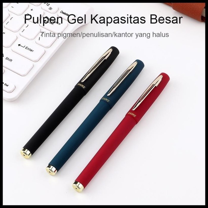

Terbaru Ready Baoke 12Pcs/Box Gel Pen Pulpen Gel 0.5 / 0.7 / 1.0Mm Kapasitas Besar Tinta Hitam Merah