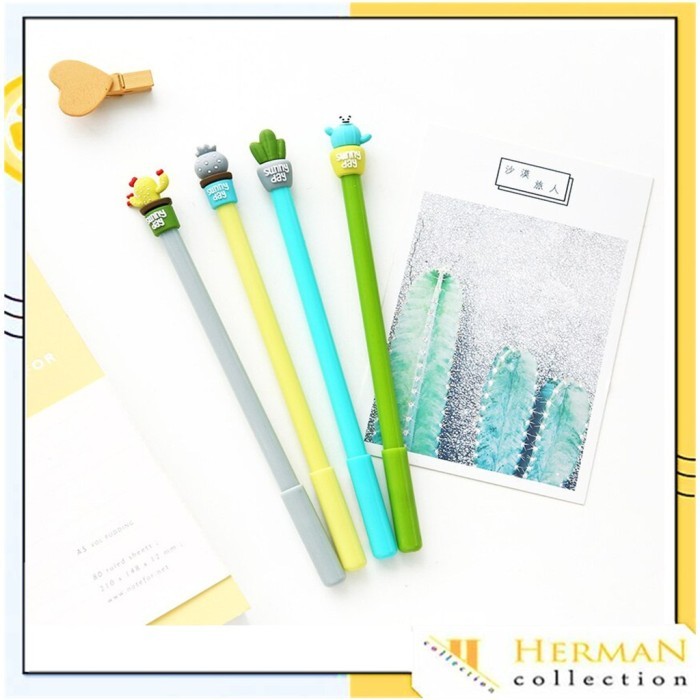 

Terbaru HC Pena Karakter Kaktus Pulpen Cactus Karakter Lucu Warna Warni Bolpen Cute Tinta Gel Alat
