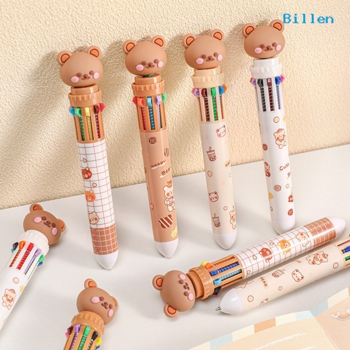 

Terbaru Billen 2Pcs Pulpen 0.5Mm 10 Warna Bahan Plastik Untuk Kantor 100% ori