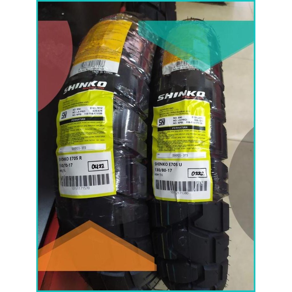 Ban Shinko E705 130/80 - 17 & 150/70 - 17 Trail Master Cafe Racer 140