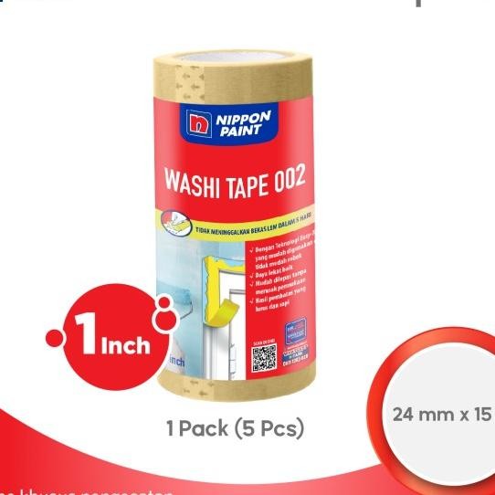 

Nippon Washi Tape 002-24Mm X 15M-Tape Khusus Gecatan-1Pa (5 Pcs)