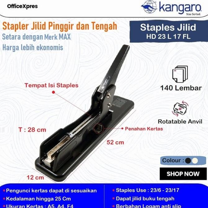 

TERMURAH - Hekter / Alat Stapler Besar HD 23L24FL Kangaro Sejenis MAX HD 12-L/17