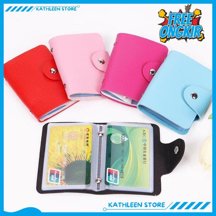 

DOMPET KARTU 24 SLOT BAHAN KULIT - BANK CARD HOLDER ATM KARTU NAMA KATHLEEN STORE TERHITS !!
