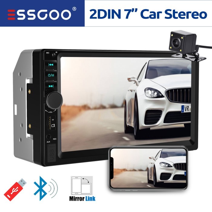 Termurah Head Unit Double Din 7 Inch Carplay Android Auto Bluetooth