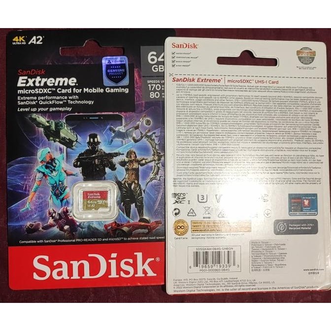 TERMURAH - Sandisk Extreme 64GB A2 Micro SD Card 64 GB MIcrosd