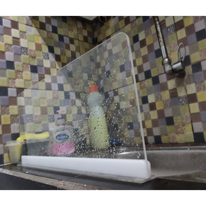 TERBARU - Sekat Anti ciprat tempat cuci piring dan kompor memasak bahan acrylic