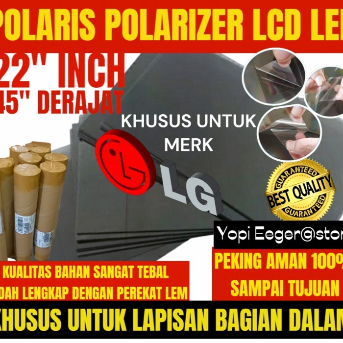POLARIS POLARIZER LCD LED LG 22" INCH 45" DERAJAT UNTUK DALAM