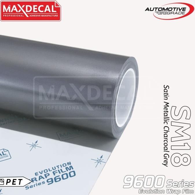 MAXDECAL 9600 SM18 Satin Metal DARK GREY Evolution Wrap PET Liner