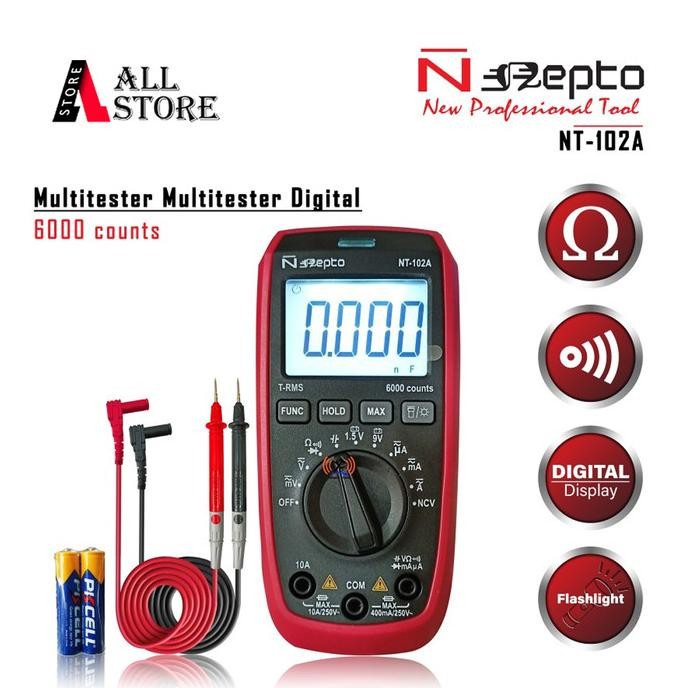 NEPTO NT-102A MULTITESTER MULTIMETER DIGITAL - AVOMETER DIGITAL ORI 0411T