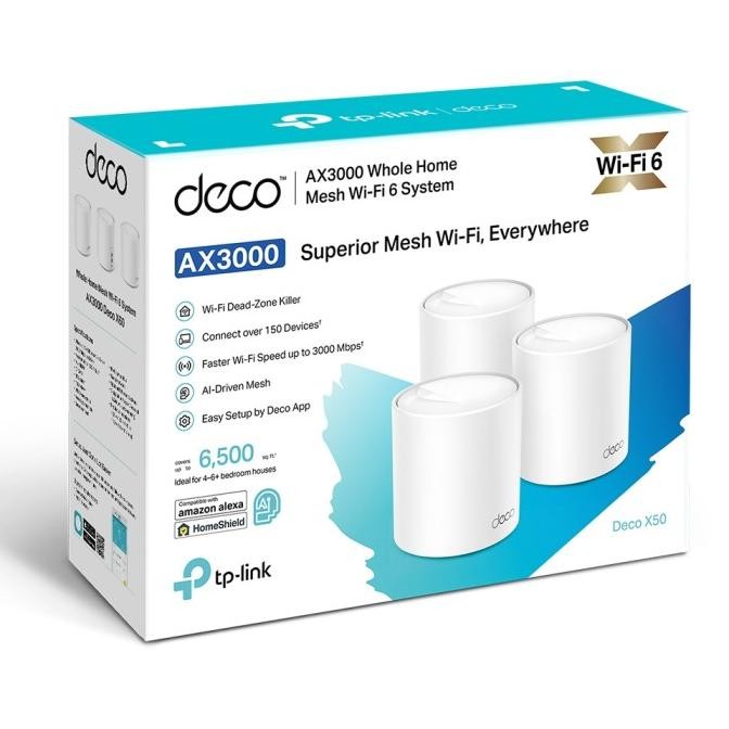 BEBAS ONGKIR - TP-LINK Deco X50 AX3000 Whole Home Mesh WiFi 6 System