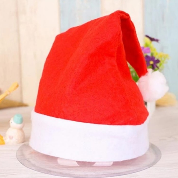 

NEW! Topi Natal Anak Dewasa Santa Snowflake Bintang LED Merry Christmas - Polos Limited
