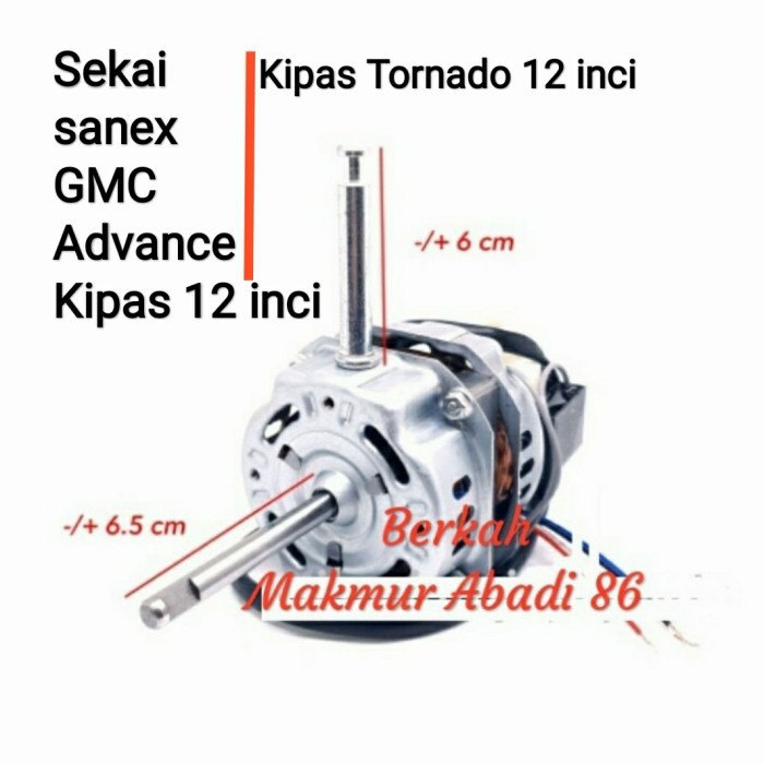 DINAMO KIPAS ANGIN SEKAI ADVANCE GMC SANEX MESIN OKAYAMA 12 INCHI