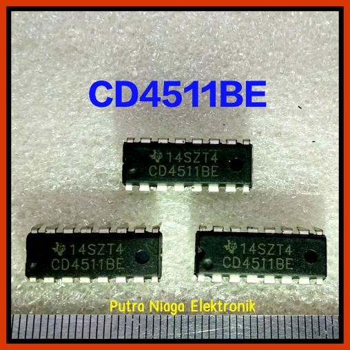 Diskon ic CD4511BE Dip 16 pin CD4511 / TC4511 / HEF4511 / HCF4511 putr4n Kualitas Baik
