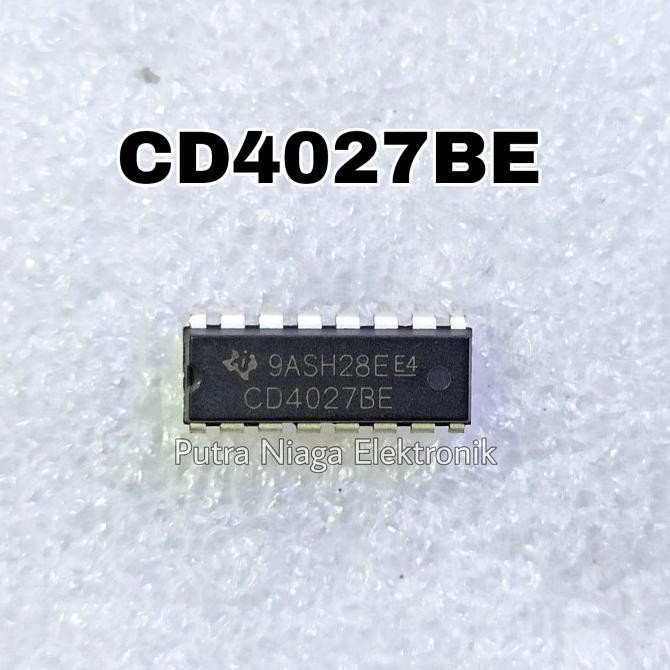 Update ic CD4027BE Dip 16 pin CD4027 / TC4027 / HEF4027 / HCF4027 putr4n Berkualitas