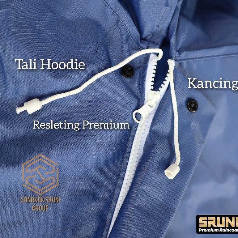 Big Sale Jas Hujan Setelan Sruni Original Pria Wanita Bahan Pvc 0.25 Tebal Elastis Mantel Hujan Mant