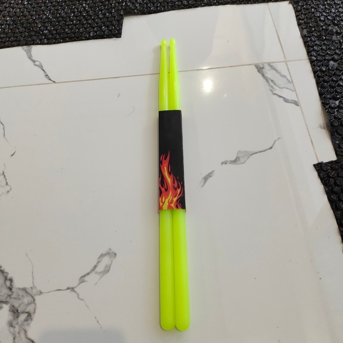 STICK DRUM NYLON 5A/STIK DRUM PLASTIK IMPORT WARNA HIJAU