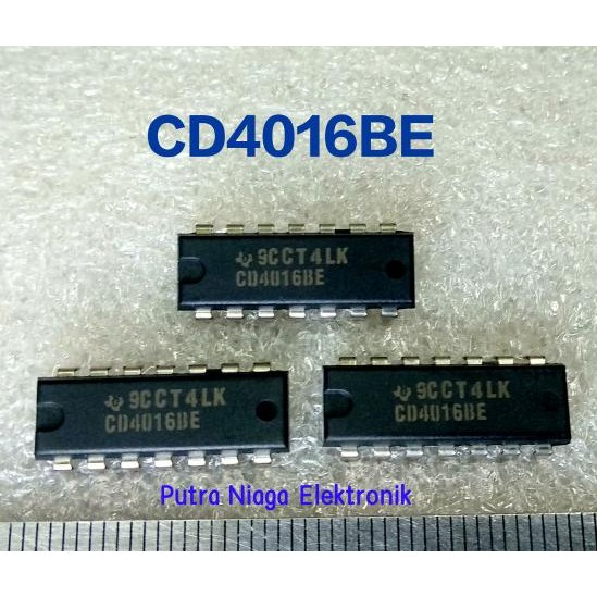 Update ic CD4016BE Dip 14 pin CD4016 / TC4016 / HEF4016 / HCF4016 putr4n Segera Beli